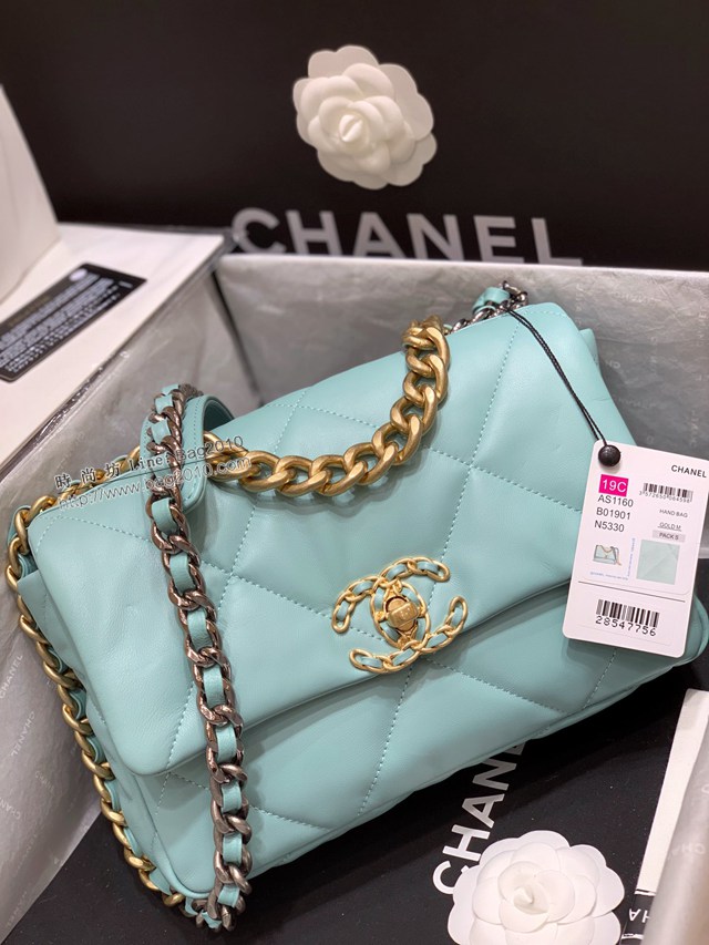 Chanel專櫃新款小號19bag手袋 1160小號 香奈兒原廠山羊皮手提肩背斜挎鏈條女包 djc5254